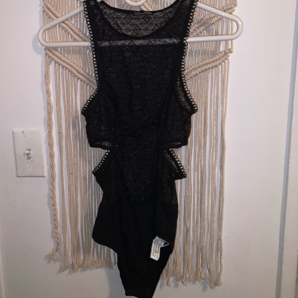 Zara lace cutout bodysuit